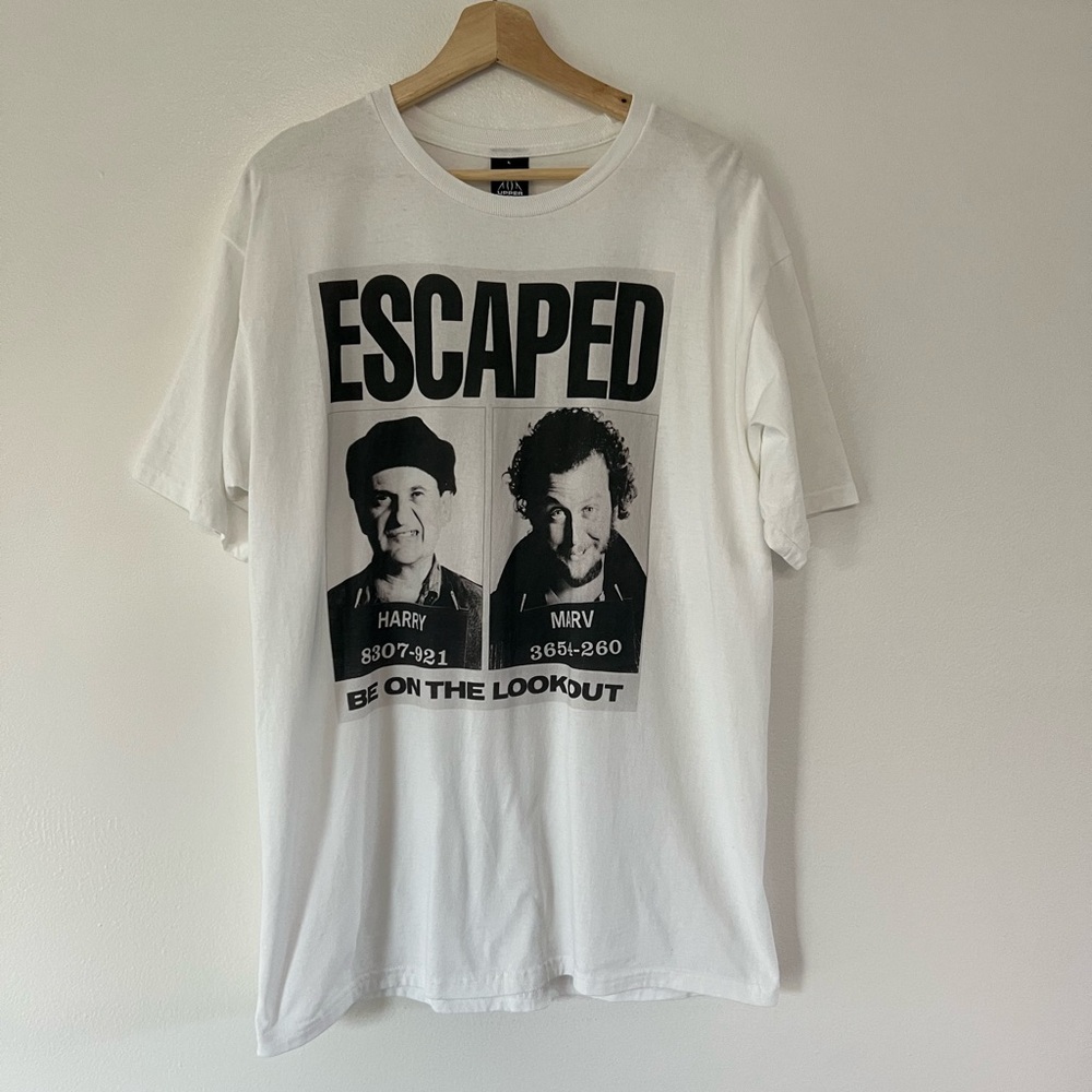 Upper Playground Home Alone Sticky Bandits White Short Sleeve Cotton T-Shirt